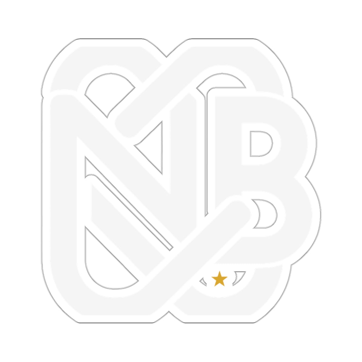 NB Knot Helmet Sticker — White