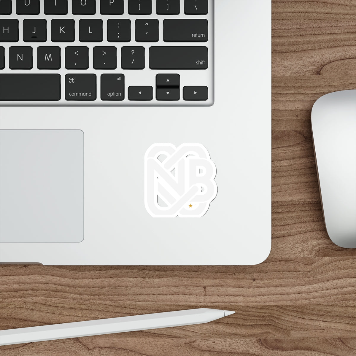 NB Knot Helmet Sticker — White
