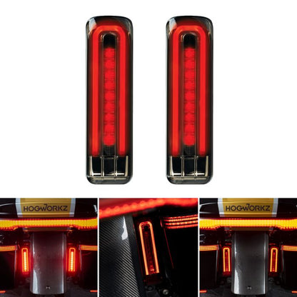 Smoked Lumipro LED Saddlebag Filler Inserts for Touring 2014-2023
