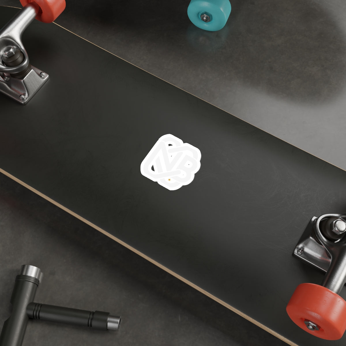NB Knot Helmet Sticker — White