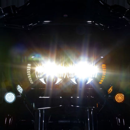 Black Visionz LED Vent Inserts installed on a Road Glide